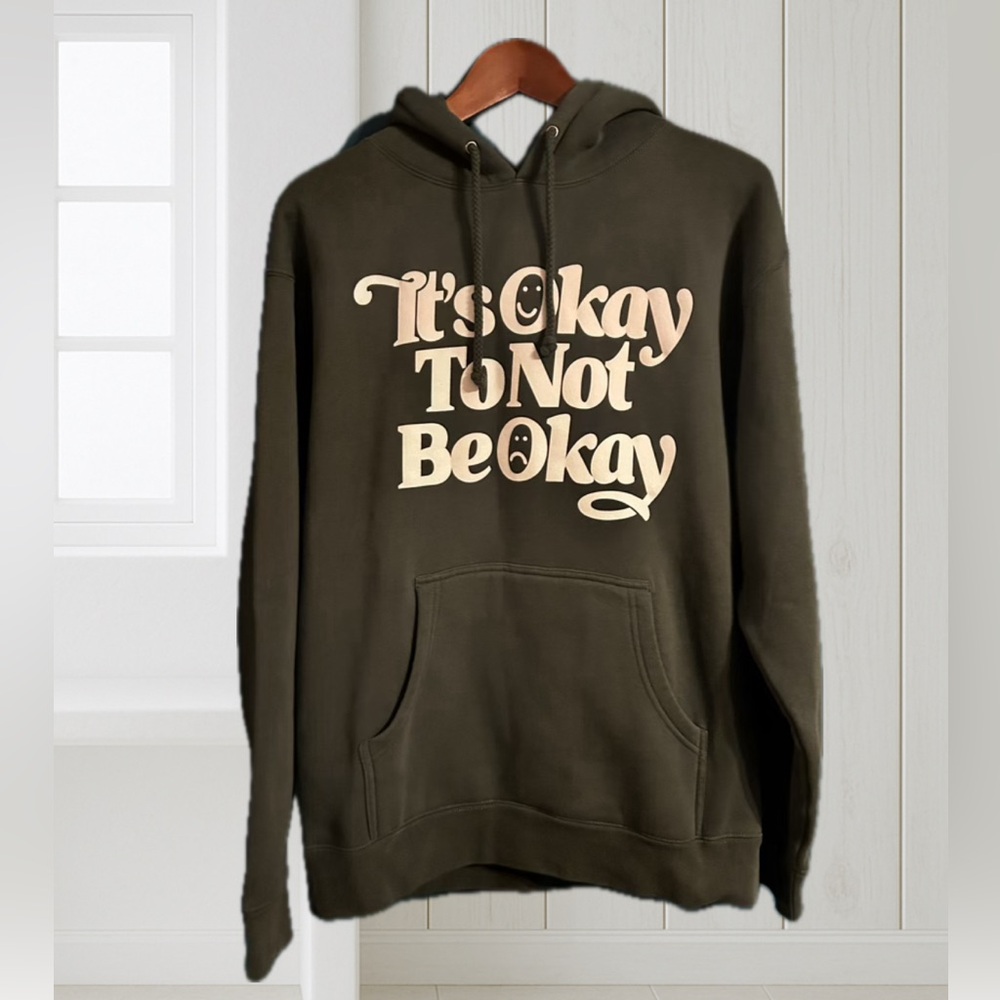 Forest Green Hoodie with Motivational Print